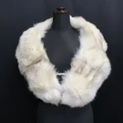 SAGA FOX/サガフォックス/毛皮/ファーティペット/マフラー【幅10-15cm/全長114cm/白系/white】成人式/着物/和装/ショール/tippet◆cCM92