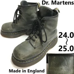 80s-90s/イングランド製★Dr. Martens★8ホールブーツ【24.0-24.5-25.0程度/UK6相当/green/暗緑】8 EYE BOOT/1460/Leather/Boots/shoes◆bWB93-32<sale>