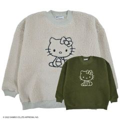 ハローキティ 刺繍 BIG シルエット トレーナー ボア 長袖 サンリオキャラクターズ hk1324-749