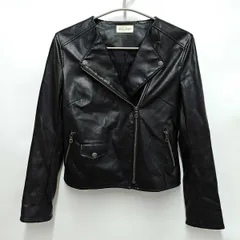 プラステ ダブルライダースジャケット フェイクレザー M ブラック 12-8304002 レディース PLST