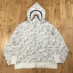 ★原宿限定★ XL HARAJUKU STORE CAMO Separate shark full zip hoodie a bathing ape エイプ ベイプ シャーク パーカー 迷彩