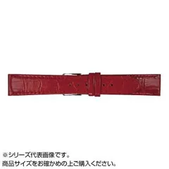 MIMOSA(ミモザ) 時計バンド P型押ワニ 22mm レッド (美錠:銀) CP-R22のサムネイル