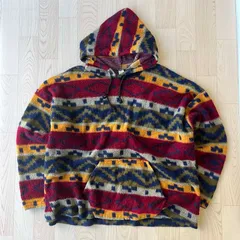 アメリカ製 US製 ネイティブ柄 フリース ボアパーカー プルオーバー