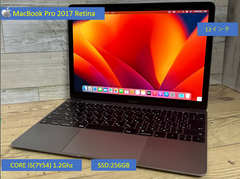 【美品♪】Apple MacBook(2017)Retina A1534[Core i5 7Ｙ54 1.3GHz/RAM:16GB/SSD:256GB/12インチ/スペースグレー]Ventura 動作品