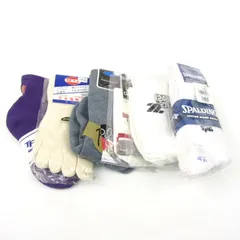 アディダス/スポルディング他 靴下 6点セット 未使用 5本指 クルー丈 スポーツ ソックス まとめて 大量 メンズ