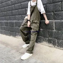 サロペット メンズ オーバーオール サルエルパンツ カーゴパンツ ロングパンツ ヒップホップ 春夏秋 服 B系 大きいサイズ ストリート系 無地 ant4y014451