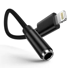 【在庫セール】MFi認証 イヤホン・ヘッドホンアダプター 変換ケーブル イヤホン ライトニング 3.5mm 3.5mm - 変換 Lightning 変換アダプタ 音量調節/音楽対応iPhone14/13/12/11/iPadなど対応 iPhone 0.18m