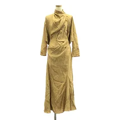 【新品】  Mame Kurogouchi / マメクロゴウチ | 2024AW | Floral Jacquard Draped Dress ワンピース | 1 | ベージュ | レディース