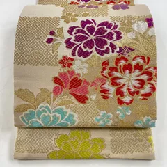 未使用　美品　袋帯　刺繍唐織　唐柄　桜　正絹 2025年最新】袋帯 桜 唐織の人気アイテム - メルカリ