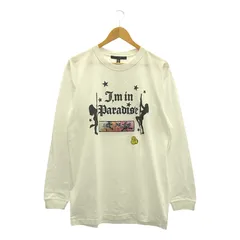 【美品】  STUD MUFFIN / スタッドマフィン | スパンコール ロゴ プリント クルーネック カットソー | 4 | white | メンズ