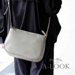 ショルダーバッグ レディース 斜めがけ 大人 ブランド 本革 バッグ 日本製 上品 軽い 軽量 革 斜めがけバッグ 斜め掛け 斜め掛けバッグ オリーブレザー  女性 クリスマス 誕生日alook エールック A3235 グレージュ