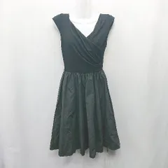 ◇ ⊂◎●未使用● FRAY I.D カットカシュクール ノースリーブ ひざ丈 ワンピース サイズ0 ブラック レディース E  【1412260015455】