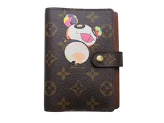 LOUIS VUITTON ルイヴィトン 手帳カバー アジェンダPM モノグラムパンダ 村上隆 R20011 ブラウン マルチカラー 美品 中古 4b004640