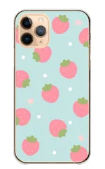 Galaxy S25 SC-51F ケース カバー ギャラクシー S25 スマホケース ハードケース いちご 苺 イチゴ パステルカラー かわいい カワイイ おしゃれ ドット柄 カラー05