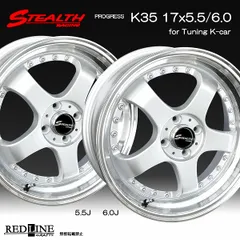 ステルスレーシング　k35 　17インチ　6j＋45 4穴100  165/35 ステルスレーシング K35 17インチ 4H100 5.5J +43 1本 ブラック