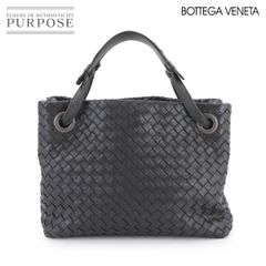 新品同様 ボッテガ ヴェネタ BOTTEGA VENETA イントレチャート スモール ガルダ トート バッグ レザー ブラック 90289475