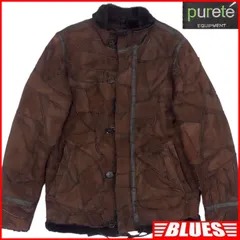 Purete ピュルテ ムートンジャケット M ムートンコート 茶 レザー メンズ 古着 ムートンアイテム一覧←SEULB屋着古← HS54