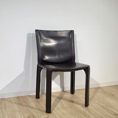 Cassina ixc カッシーナ412 CAB アームレスチェア 黒本革 美品2脚