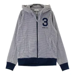 サイズ：M ADIDAS GOLF アディダスゴルフ A03401 ジップパーカー 総柄 ネイビー系 [240101375344] ゴルフウェア レディース ストスト