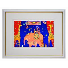 藤城清治「こびとの帽子」影絵 版画 ジクレー ファンタジー 額装 #352