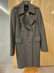 美品　maje マージュ　コート　ネイビー 紺　クリーニング済 sanpo kuschel ぶかっと羽織るマニッシュコート カジュアル