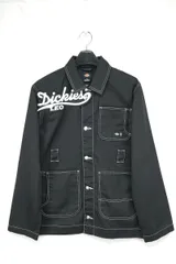 DICKIES REO DICKIES JACKET ディッキーズ レオ ディッキーズ ジャケットパッチ ブラック 薄手 カバーオール Sサイズ