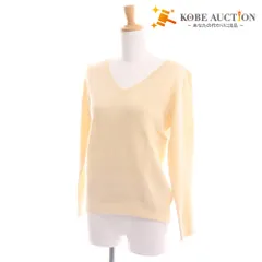 ■ ラルフローレン セーター 長袖 トップス Vネック 刺繍 ワンポイント レディース M ベージュ
