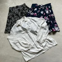 【まとめ売り】INGNI イング ブラウス ひざ丈スカート 花柄 レディースMサイズ 3点セット