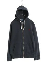 【お得なクーポン配布中!】 00s ポロ ラルフローレン フルジップ スウェット フード パーカー メンズ XL オールド トレーナー 裏起毛 ヘビーウェイト 大きいサイズ 黒