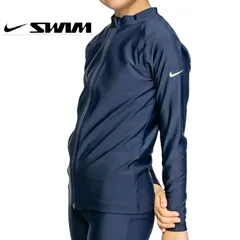 【新品・特価】NIKE ジュニア ガールズ ラッシュガード ロングスリーブ UV 1991085  ネイビー 紺 ナイキ 長袖 水着