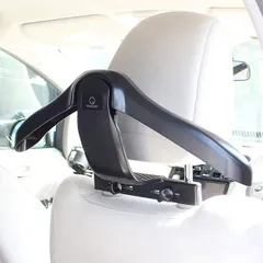 【佐川急便配送】カーメイト ヘッドレストハンガー2 ブラック EXQ103(CARMATE 自動車専用ハンガー(上着用ハンガー)三次元設計の立体形状で肩幅はメンズサイズ ビジネスマンのジャケットや革ジャンも掛けられる車用 ハンガー 車載 ハンガー)のサムネイル