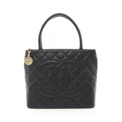 シャネル CHANEL トートバッグ 復刻トート A01804 ブラック キャビアスキン(グレインドカーフ) 復刻トート レディース Used A