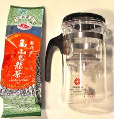 台湾茶入門セット　台湾製マルチティーポット500cc＋和昌茶荘　凍頂烏龍茶（尊品）100ｇ