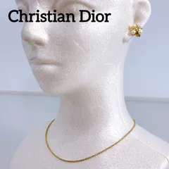 クリスチャンディオール ネックレス パールイヤリング 金色