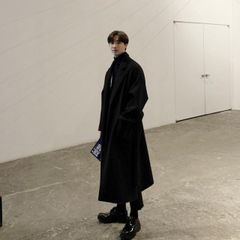 Chikashitsu + oversized wool double coat - メルカリ