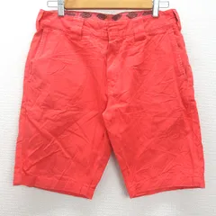 G■ディッキーズ/dickies ハーフパンツ/コットン【30】オレンジ/men's/68【中古】■