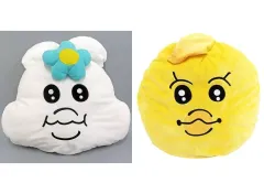 【中古】クッション・抱き枕・本体 全2種セット フェイスBIGクッション 「んぽちゃむ」