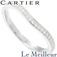 カルティエ バレリーナ カーブウェディングリング 指輪 ダイヤモンド Pt950 11号 Cartier 中古 プレラブド 返品OK
