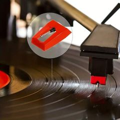 丸針 スタイラス ルビー レコードプレーヤー レコード針 2個セット