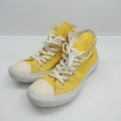 ◇ Θ CONVERSE コンバース ワンポイント ハイカット スニーカー シューズ サイズ25 イエロー系 レディース E  【1506300028762】