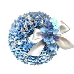 No.704　布リース　あじさい　紫陽花　ハンドメイド