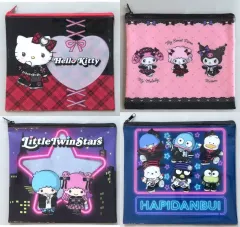 【中古】バッグ 全4種セット フラットポーチ 「Happyくじ Sanrio characters HALLOWEEN 2024」 フラットポーチ賞