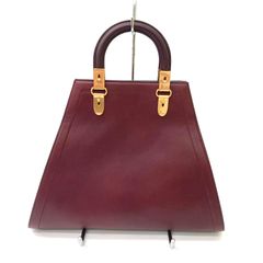 【Tory Burch】トリーバーチ ボルドー ハンドバッグ レザー マグネットボタン開閉式☆