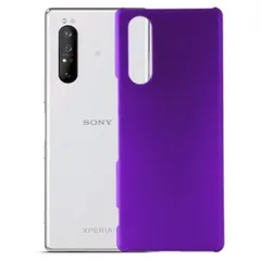 Xperia 1 II ケース SO-51A SOG01 エクスペリア１ マーク2  耐衝撃 シンプル さらさら ハード ケース 【Color】 パープルのサムネイル