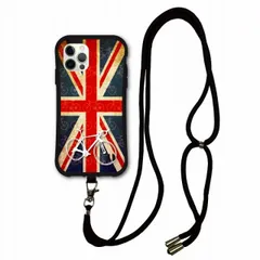 [iPhoneXR(テンアール)] iPhone16 Plus スマホケース i-coronケース スマホショルダー付 アイフォン 14 13 12 11 XR XS スマホケース 肩掛け 斜め掛け 耐衝撃 自転車 ロードバイク ユニオンジャック レトロ