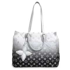 ルイ ヴィトン LV SKI オンザゴー MM 2Way ショルダー トート ハンドバッグ モノグラムナイロン レザー フロスト グレー シルバー金具 M11847 箱付 LOUIS VUITTON（未使用　展示品）