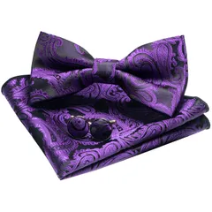 【在庫セール】ハンカチ ボタン セット カフス フォーマル 蝶ネクタイ ペイズリー柄 ビジネス メンズ 結婚式 「ジェミギンズ プレゼント [JEMYGINS]