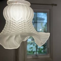 フランスアンティーク　ランプシェード　照明器具　古ガラス　　フレンチインテリア【628】