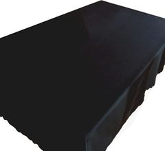 シンプル テーブルクロス 無地 食卓 カバー 長方形 撥水 2枚( ブラック 2枚)