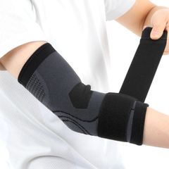 肘 サポーター 【理学療法士推薦】 エルボーバンド ベルト付き 男女兼用 (L(ひじ上周囲25-27cm))
